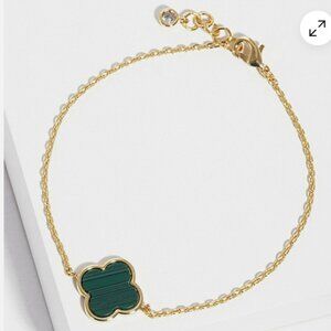 Clover Lucky Bracelet for Women one leaf Bracelet Cute Bracelets Jewelry - Green